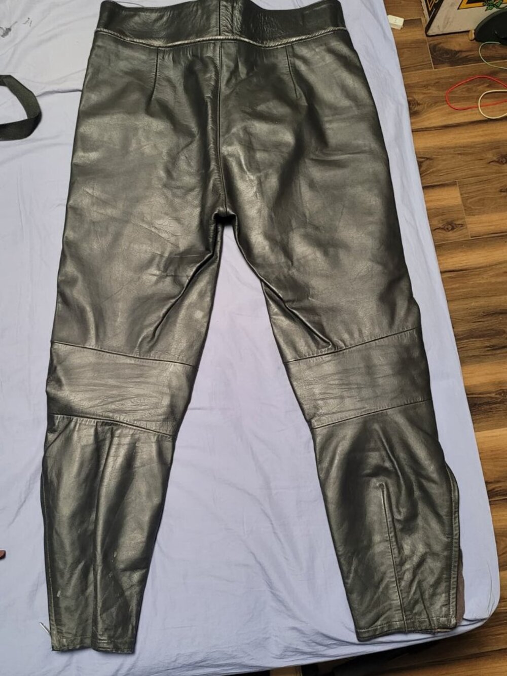 HARRO Black Leather Motorcycle Combi Size 52 - Picture 3 of 9
